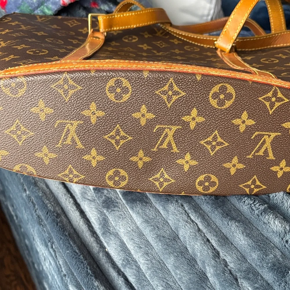 Louis Vuitton Brown and Tan Monogram Tote